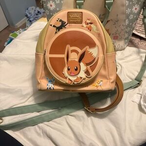 Loungefly Pokémon Peach and Brown Bag